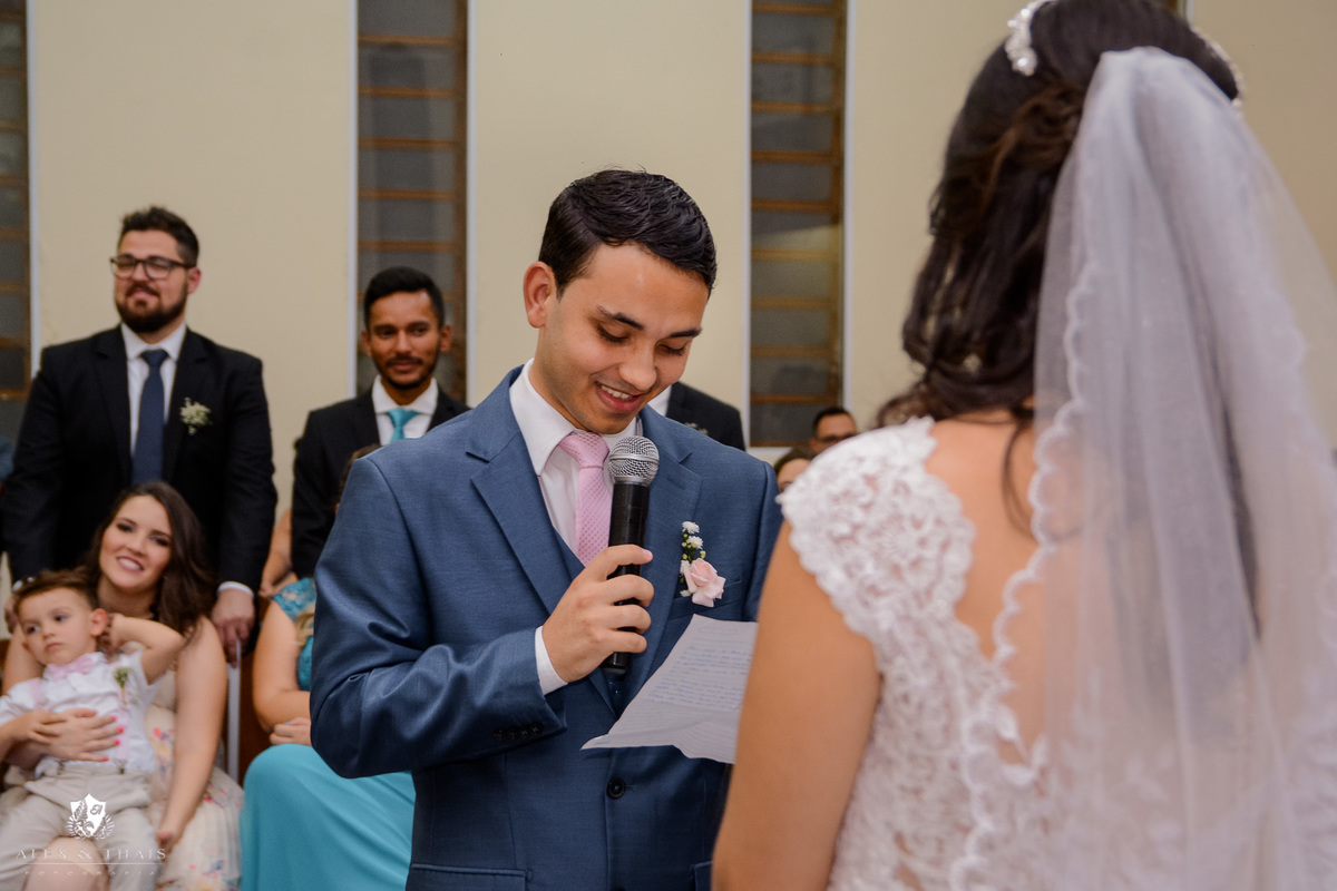 Cerimonia casamento na igreja Assembleia de Deus - Caxambu