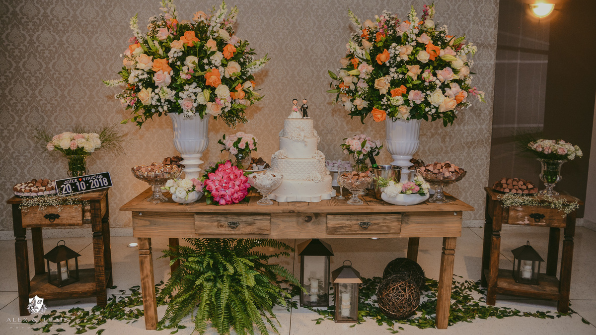Recepção de casamento, Mesa de bolo, Decoração da Festa no Speranza Eventos