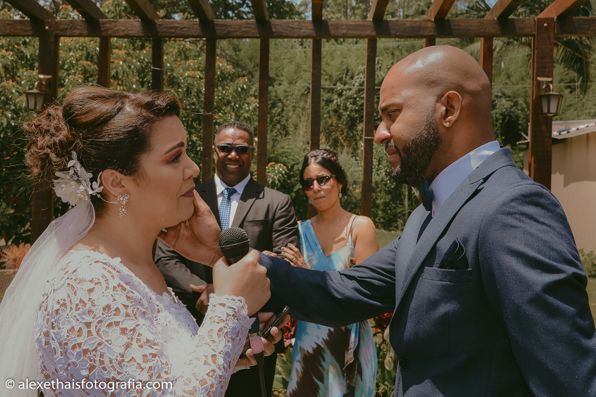 Cerimonia de casamento no vale verde 