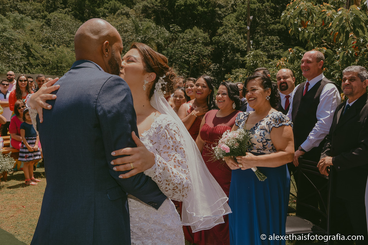 Cerimonia de casamento no vale verde 