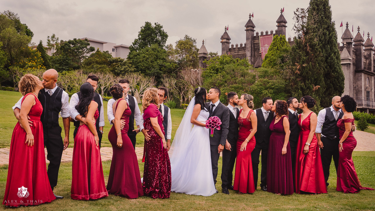 Fotos Padrinhos após cerimonia de casamento - Castelo dos Vinhais
