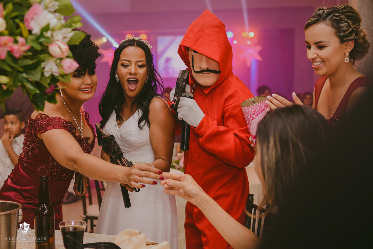 Sapatinho da Noiva, La Casa de Papel, sequestro dos noivos - Recepção Castelo dos Vinhais