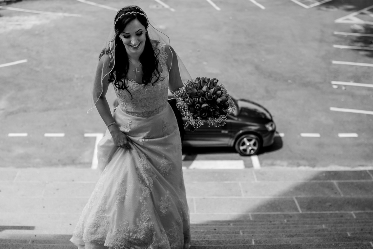 Cerimonia de casamento, Paróquia Nossa Senhora da Conceição. Vestido de noiva.