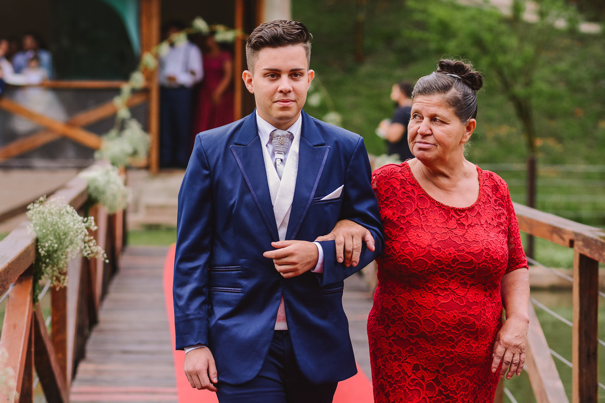 Cerimonia de casamento no vale verde 