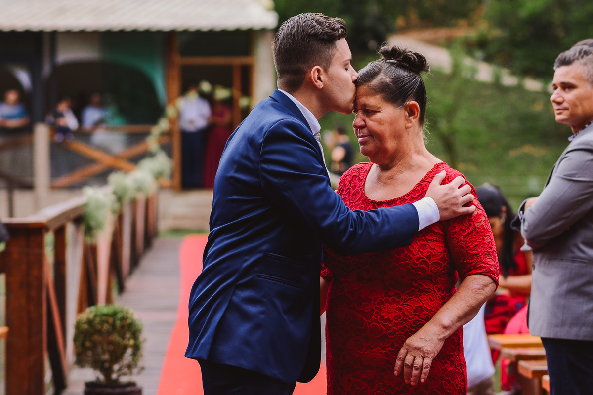 Cerimonia de casamento no vale verde 