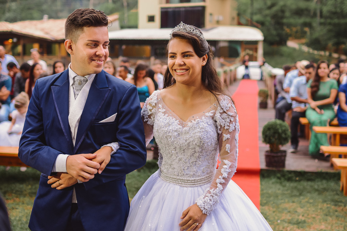 Cerimonia de casamento no vale verde 