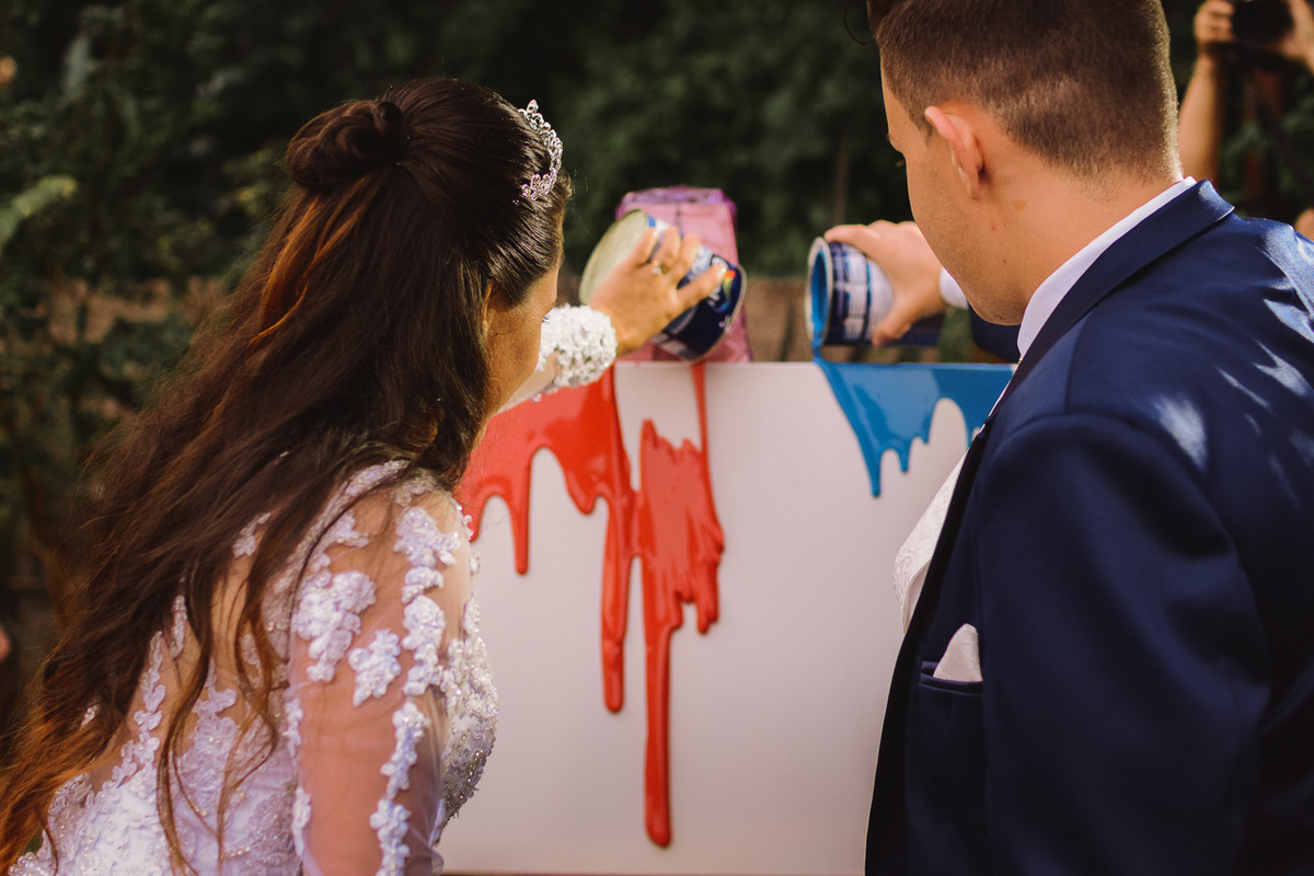 Cerimonia de casamento no vale verde 