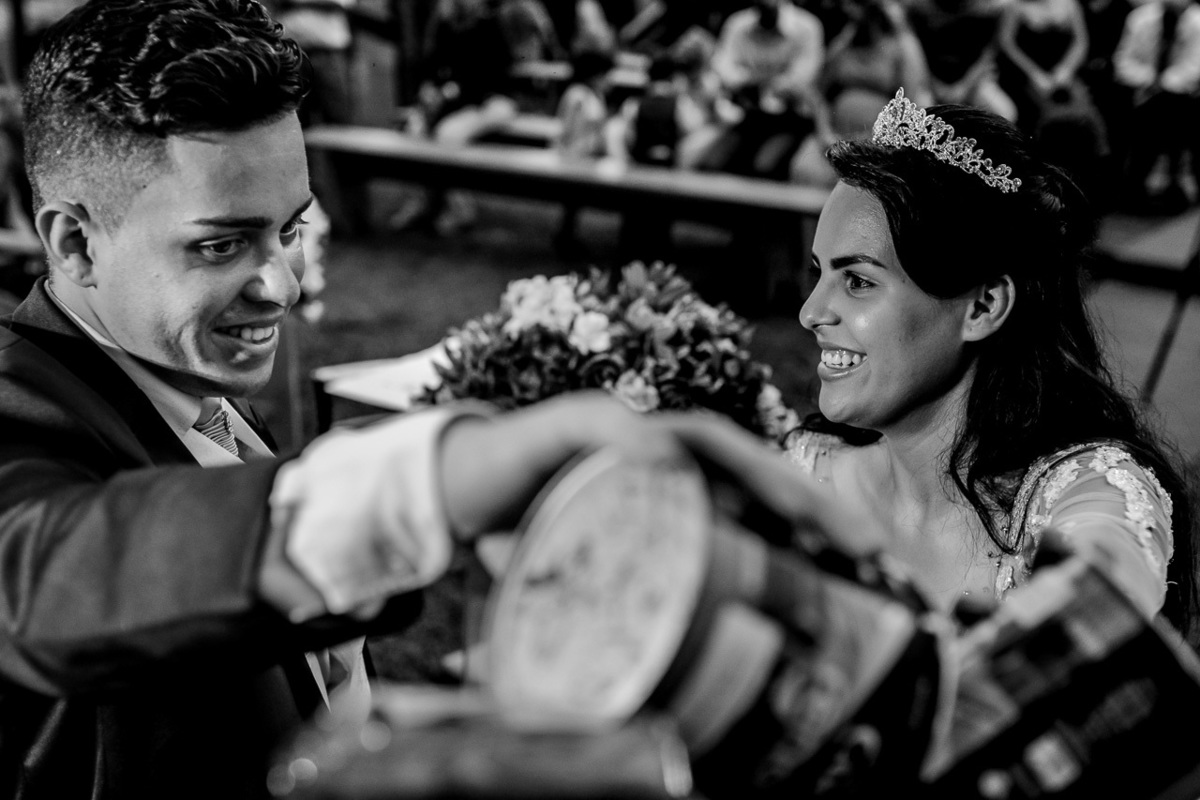 Cerimonia de casamento no vale verde 