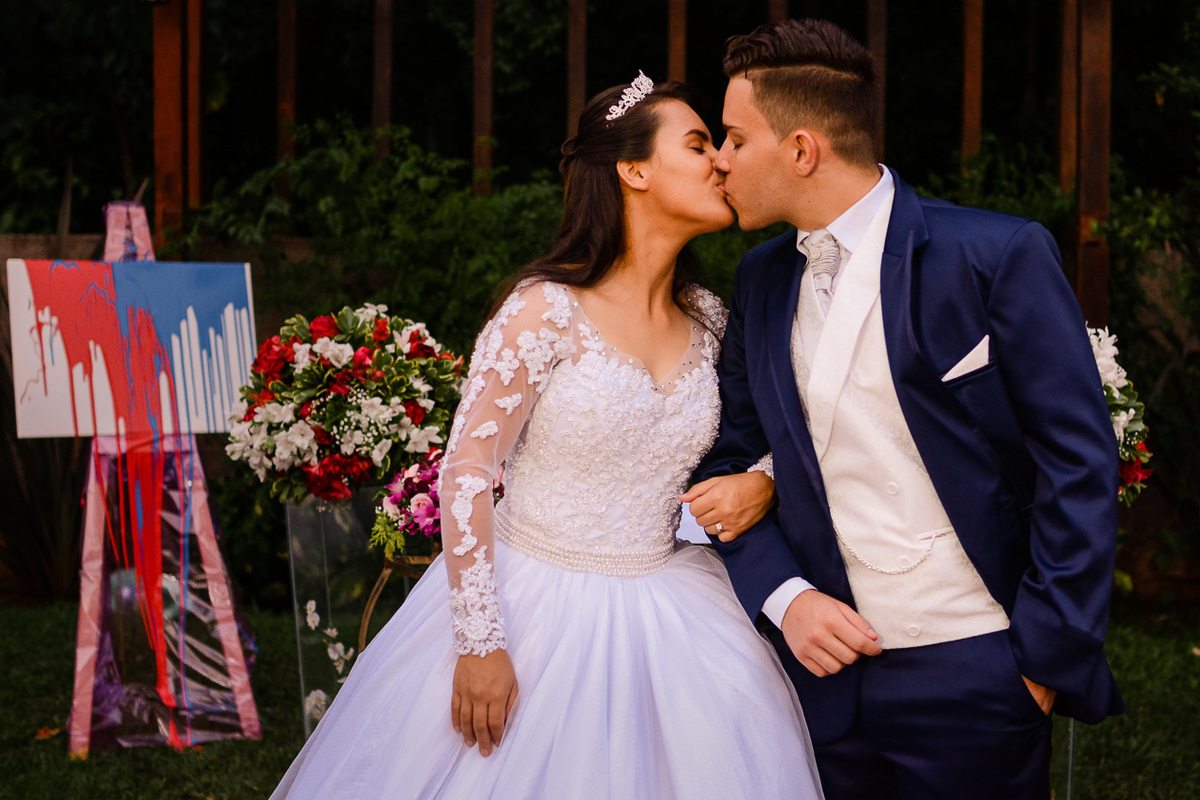 Cerimonia de casamento no vale verde 