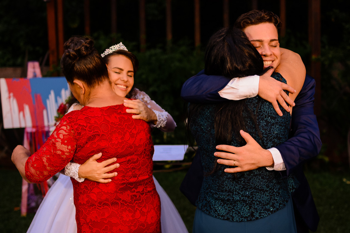 Cerimonia de casamento no vale verde 