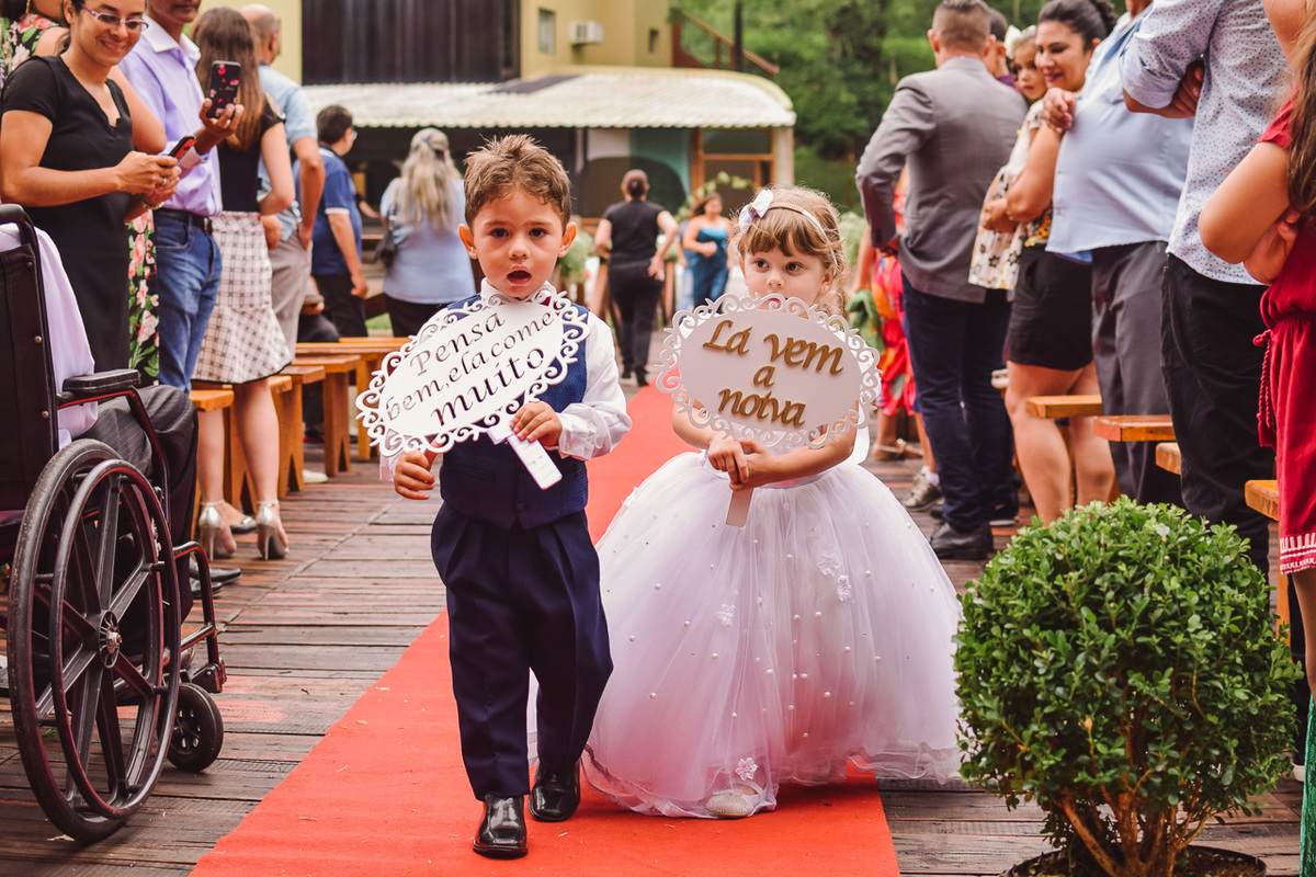 Cerimonia de casamento no vale verde 