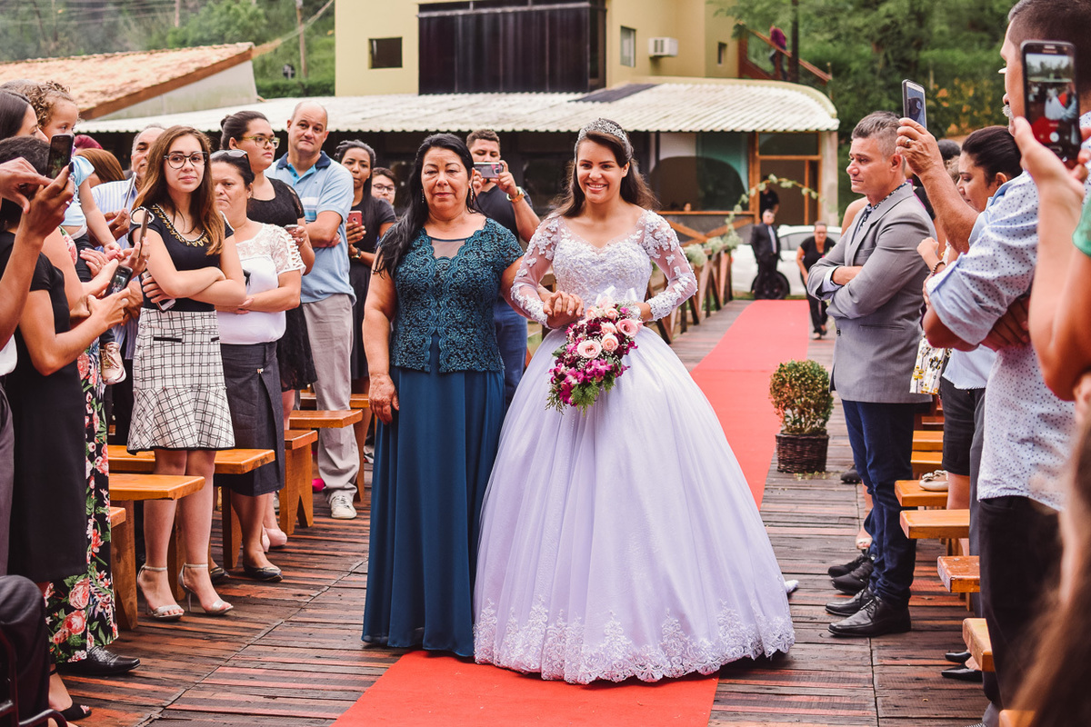 Cerimonia de casamento no vale verde 