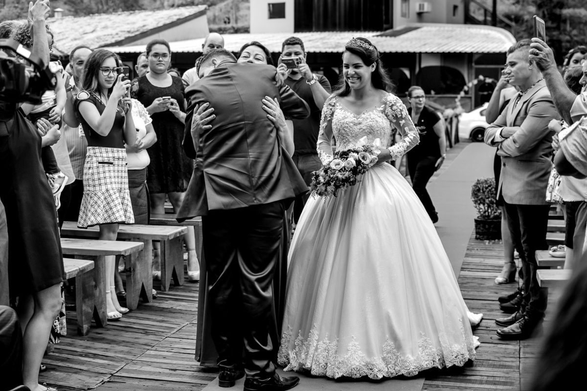 Cerimonia de casamento no vale verde 