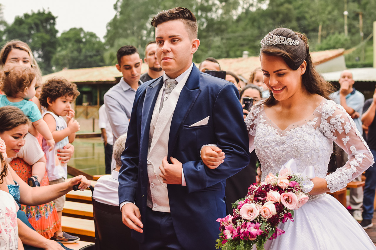 Cerimonia de casamento no vale verde 