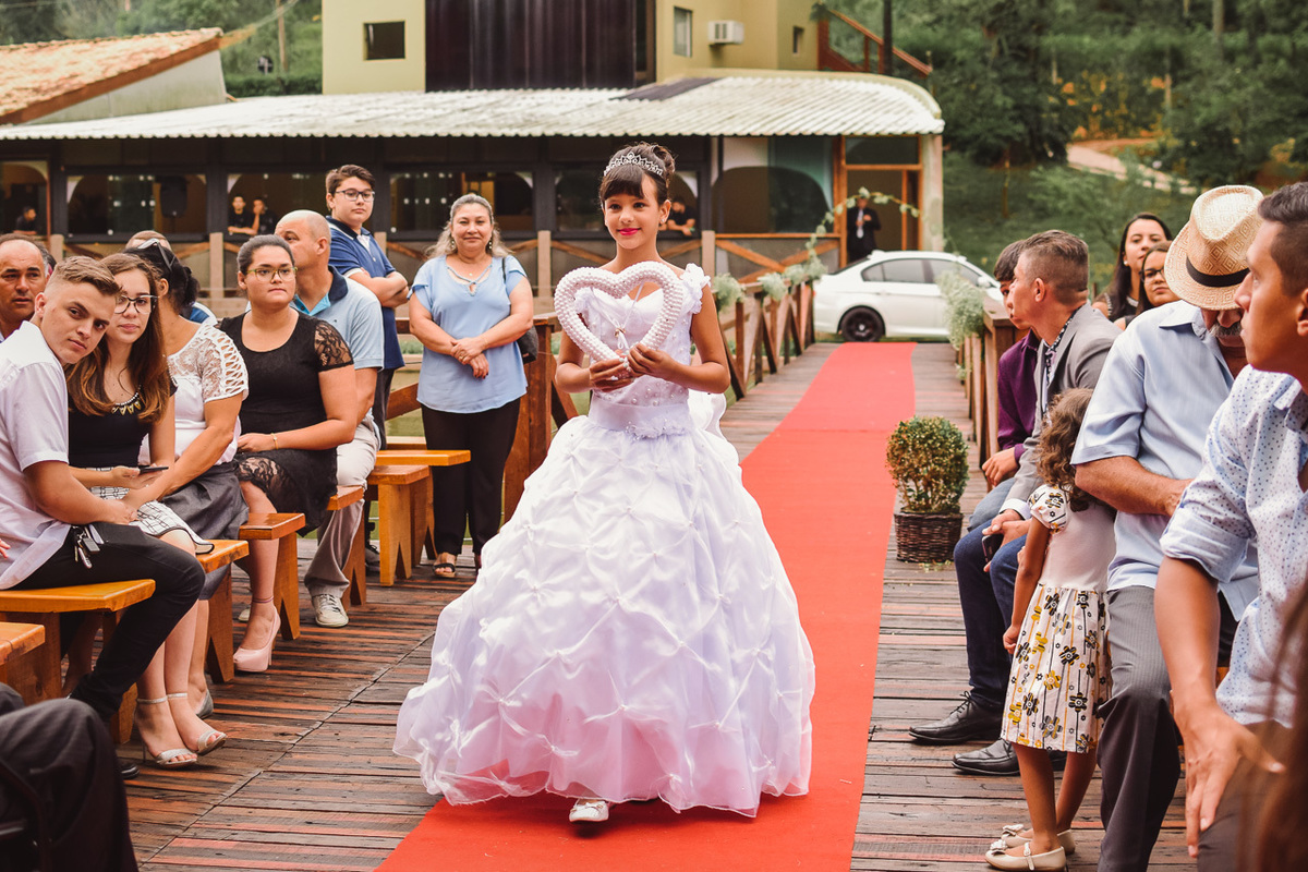 Cerimonia de casamento no vale verde 