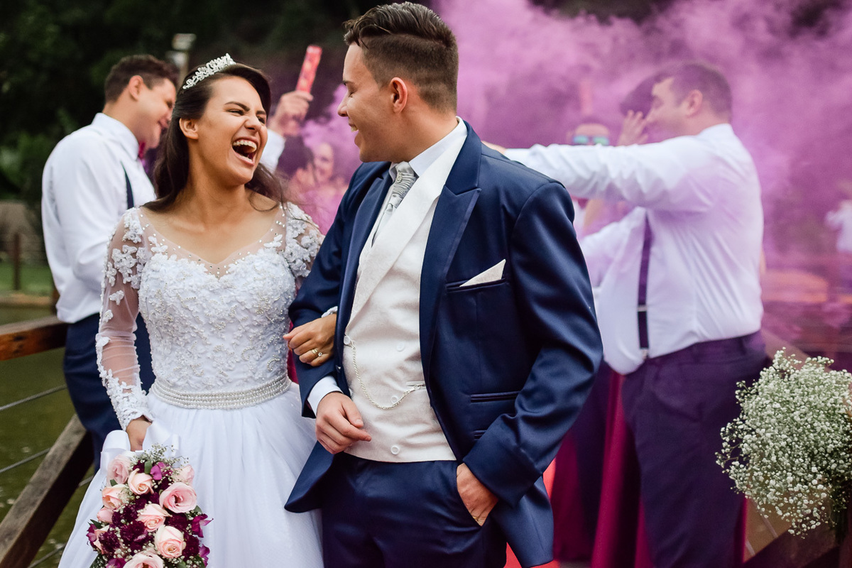 Cerimonia de casamento no vale verde 