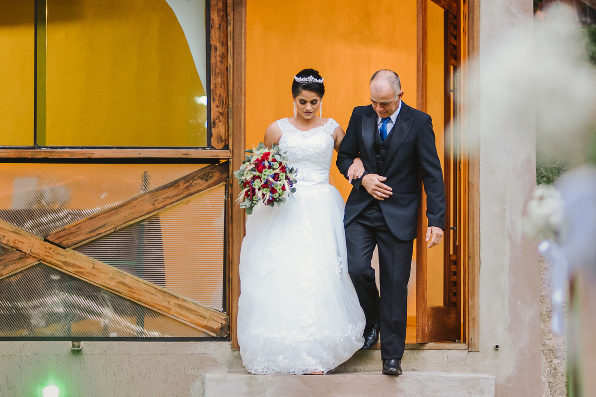 Cerimonia de casamento no vale verde 