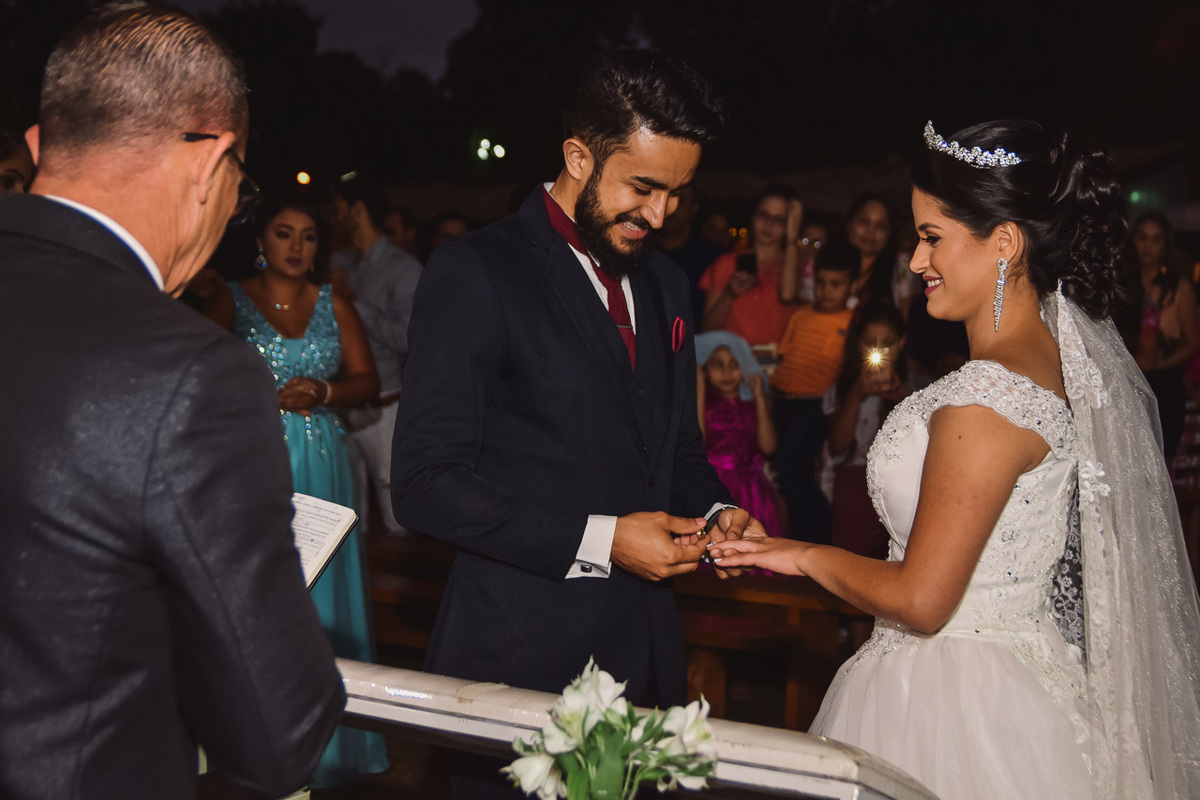 Cerimonia de casamento no vale verde 