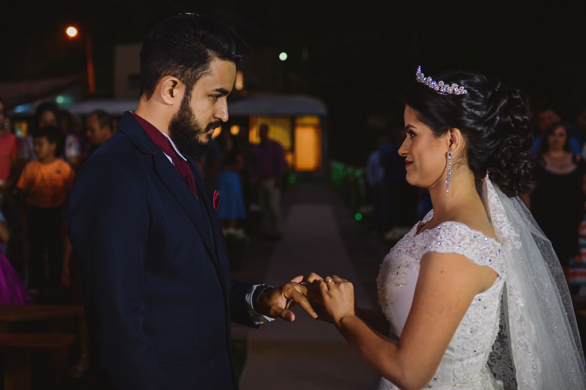 Cerimonia de casamento no vale verde 