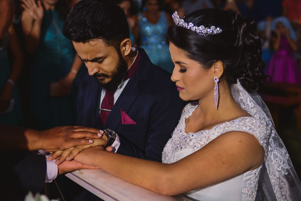 Cerimonia de casamento no vale verde 