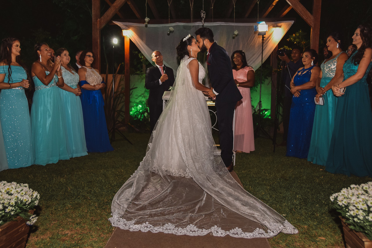 Cerimonia de casamento no vale verde 