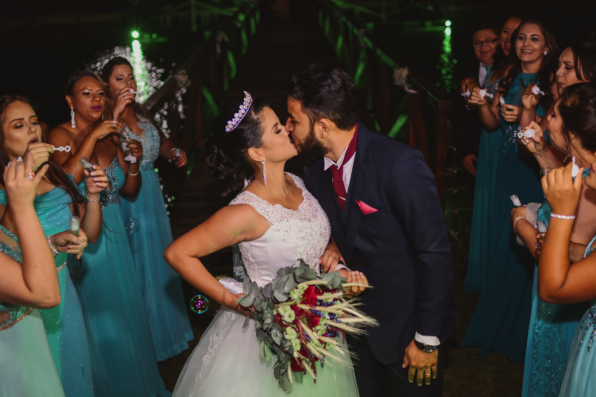 Cerimonia de casamento no vale verde 