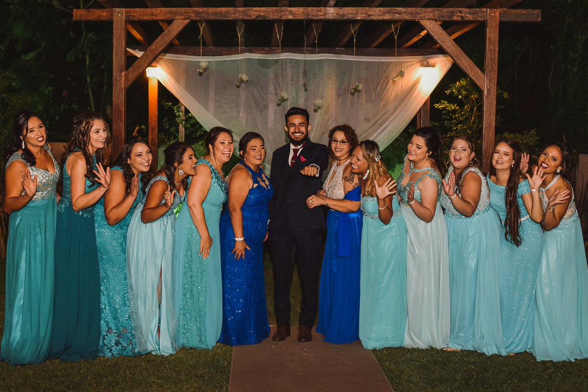 Fotos de casamento no vale verde, madrinhas de casamento