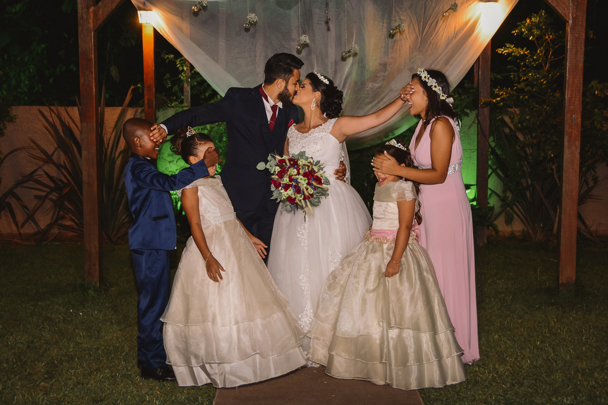 Fotos de casamento no vale verde, Pajens e noivinhos de casamento