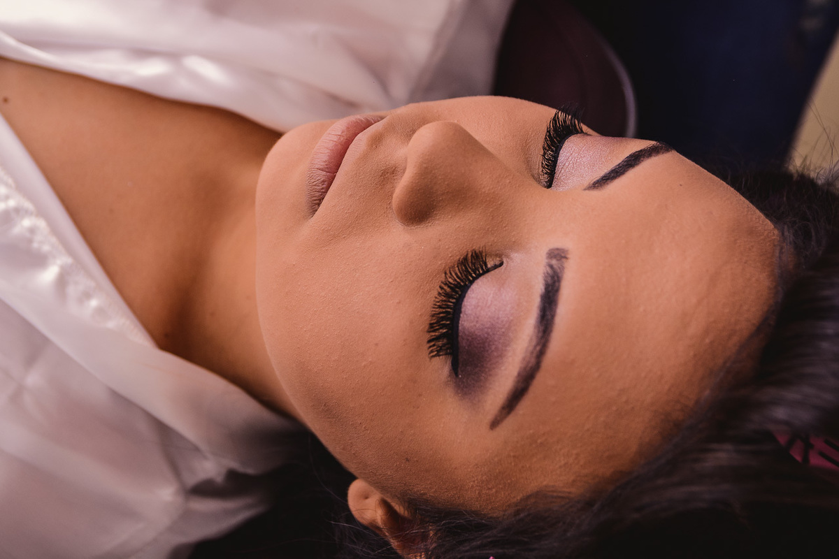 Making off da noiva no Espaço D'ellas