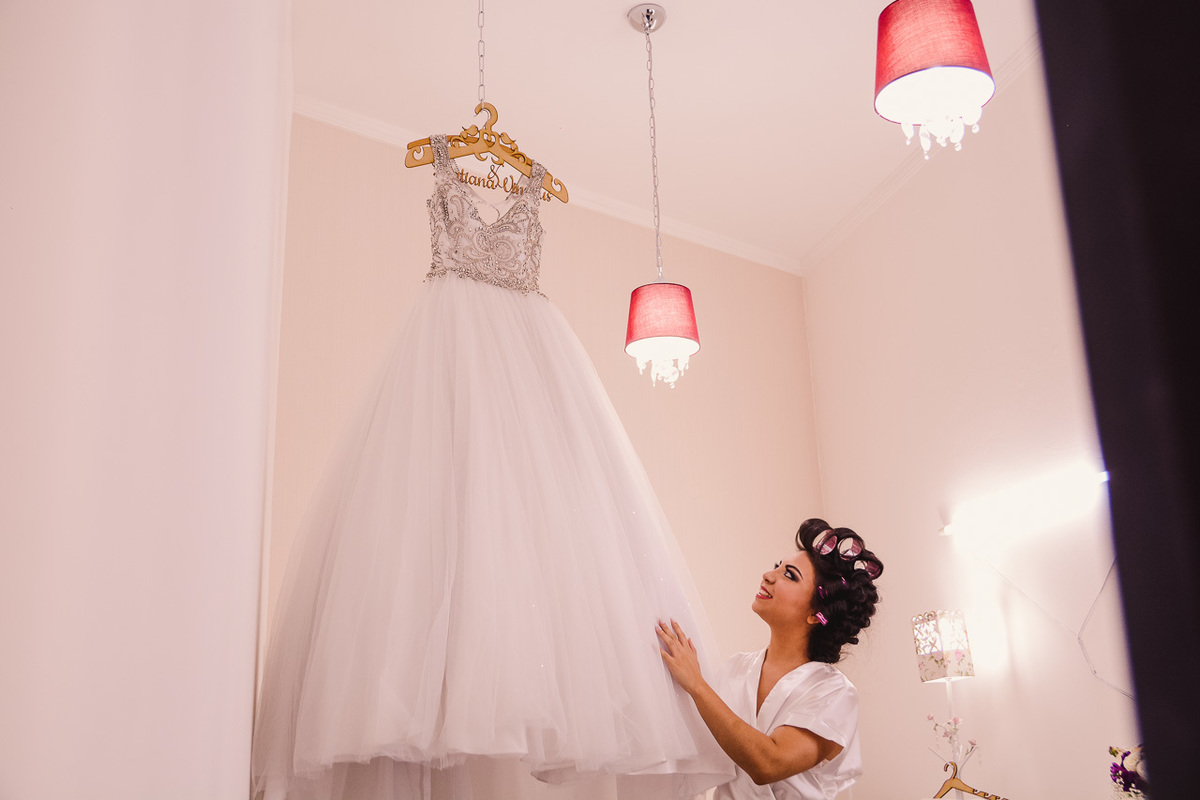 Making off da noiva no Espaço D'ellas