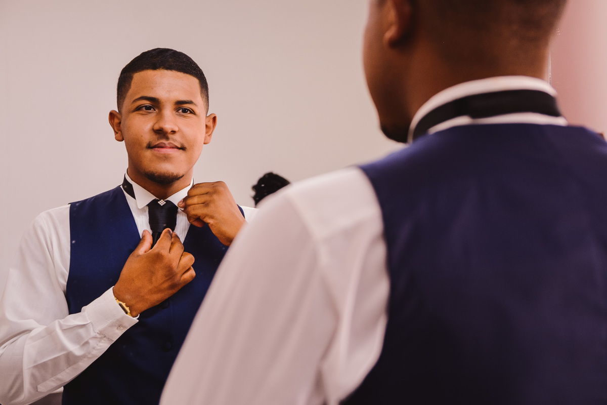 Making off do noivo no Espaço D'ellas