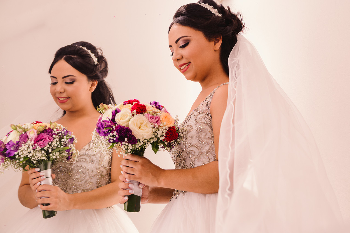 Making off da noiva no Espaço D'ellas