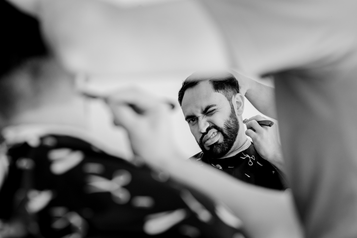 Making off do noivo. dia do noivo.