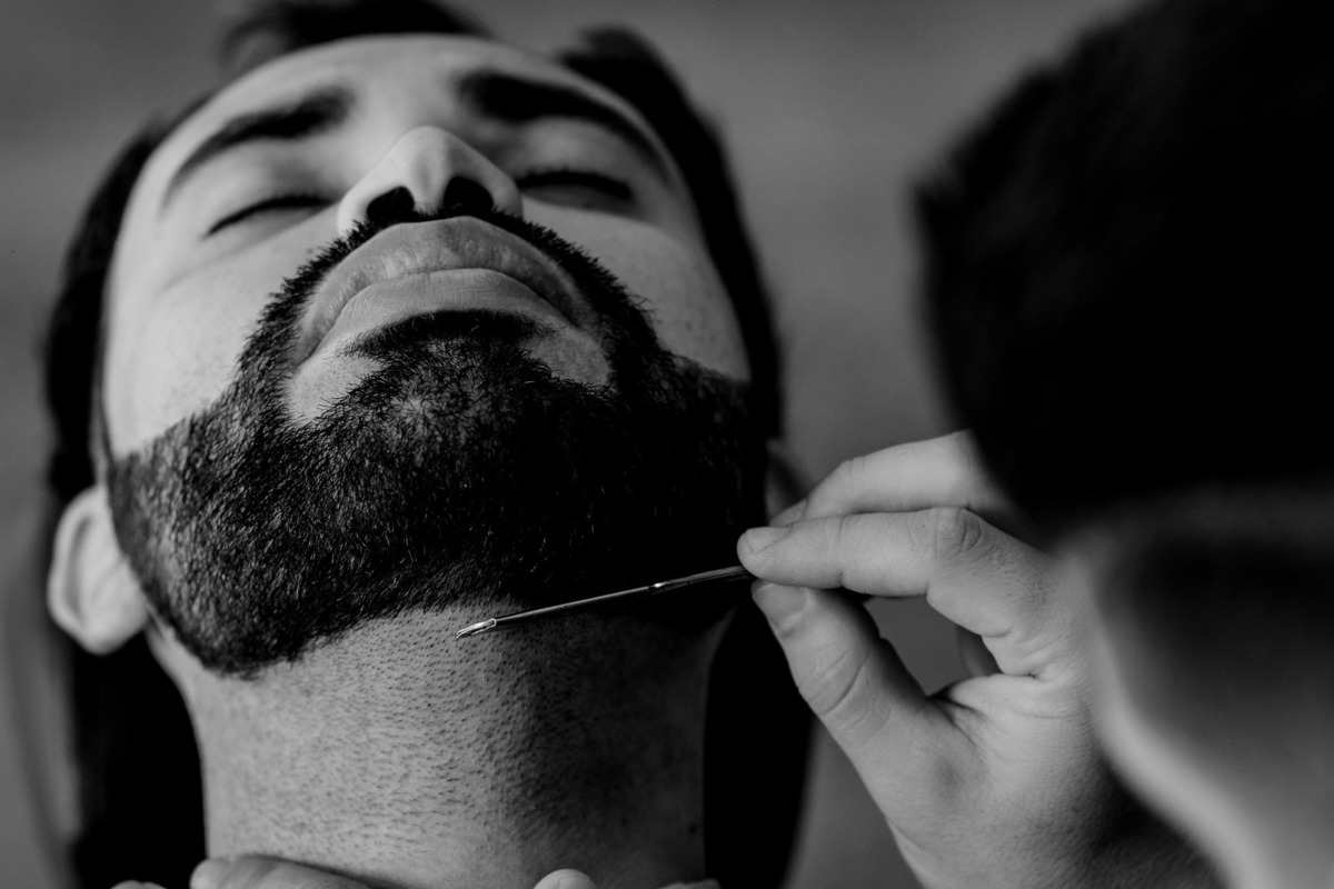 Making off do noivo. dia do noivo.