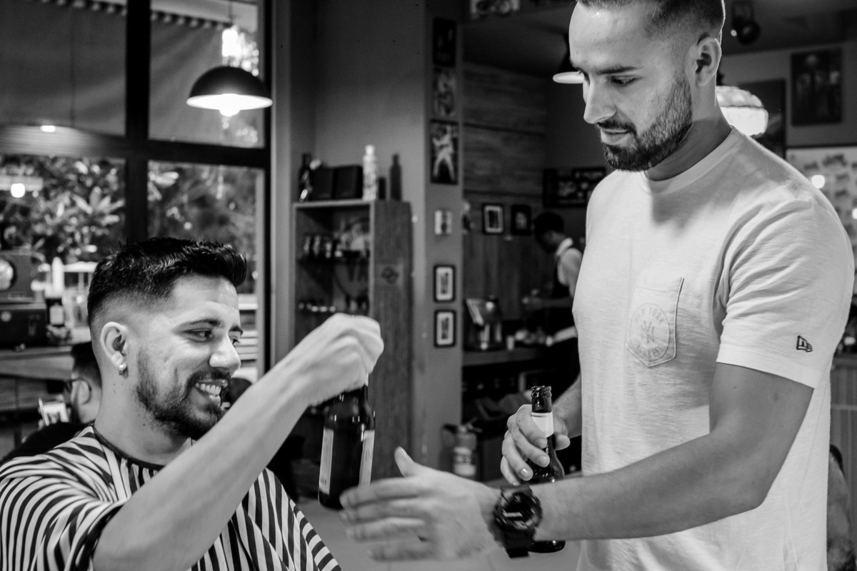 making off do noivo, barbearia do vava.