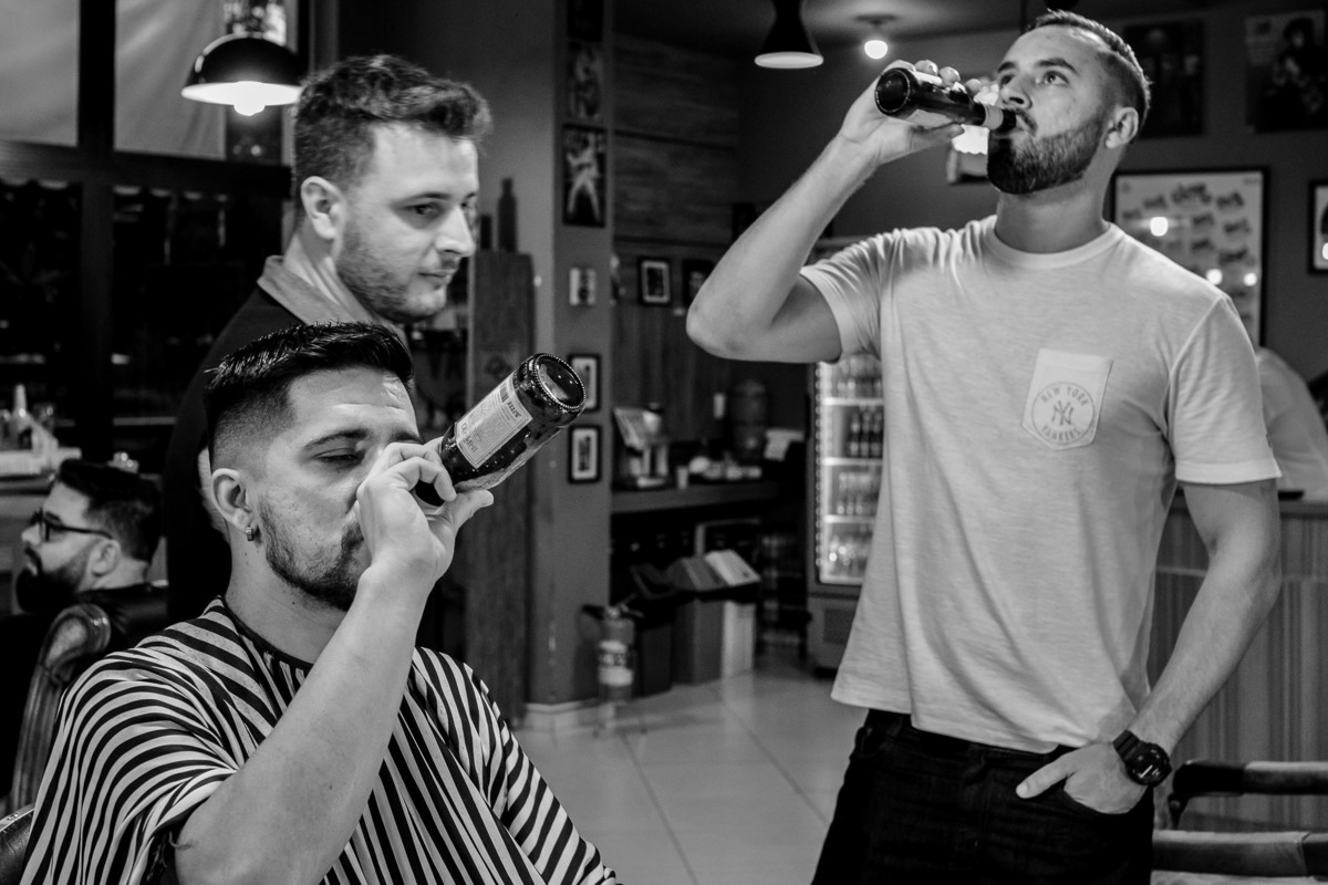 making off do noivo, barbearia do vava.