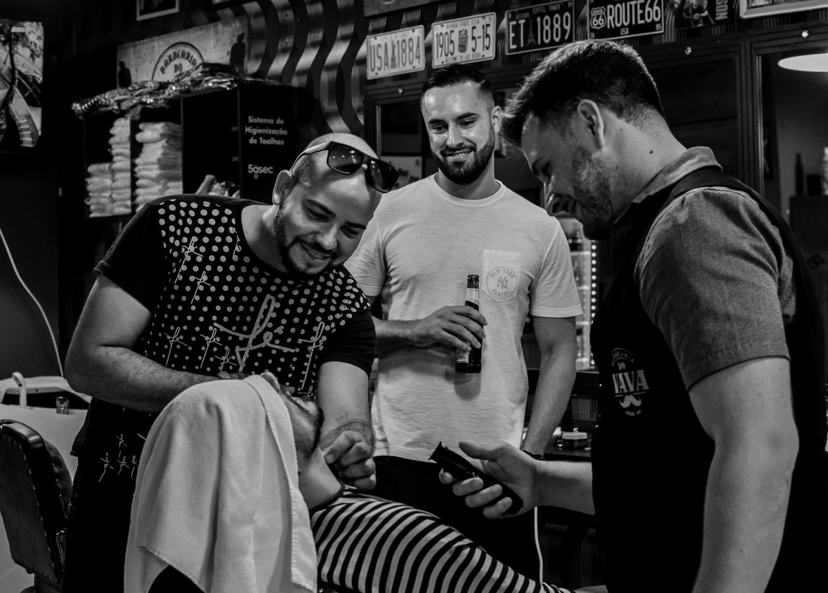 making off do noivo, barbearia do vava.