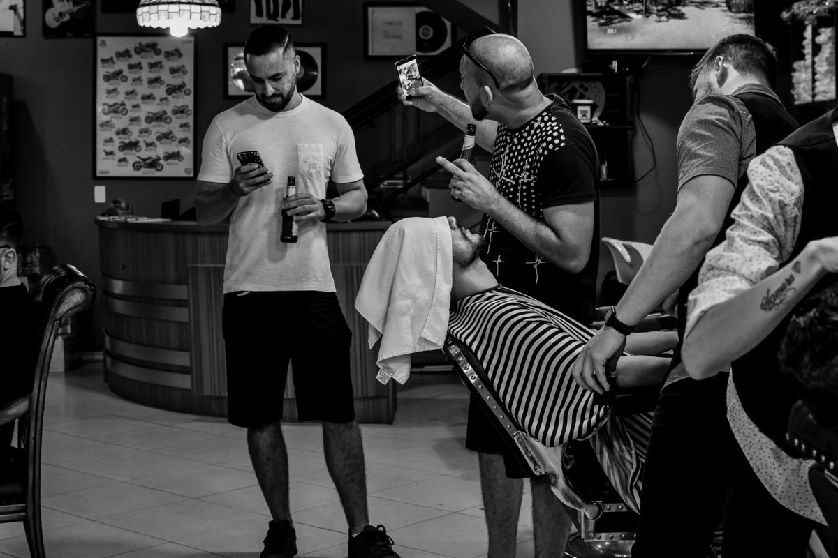 making off do noivo, barbearia do vava.