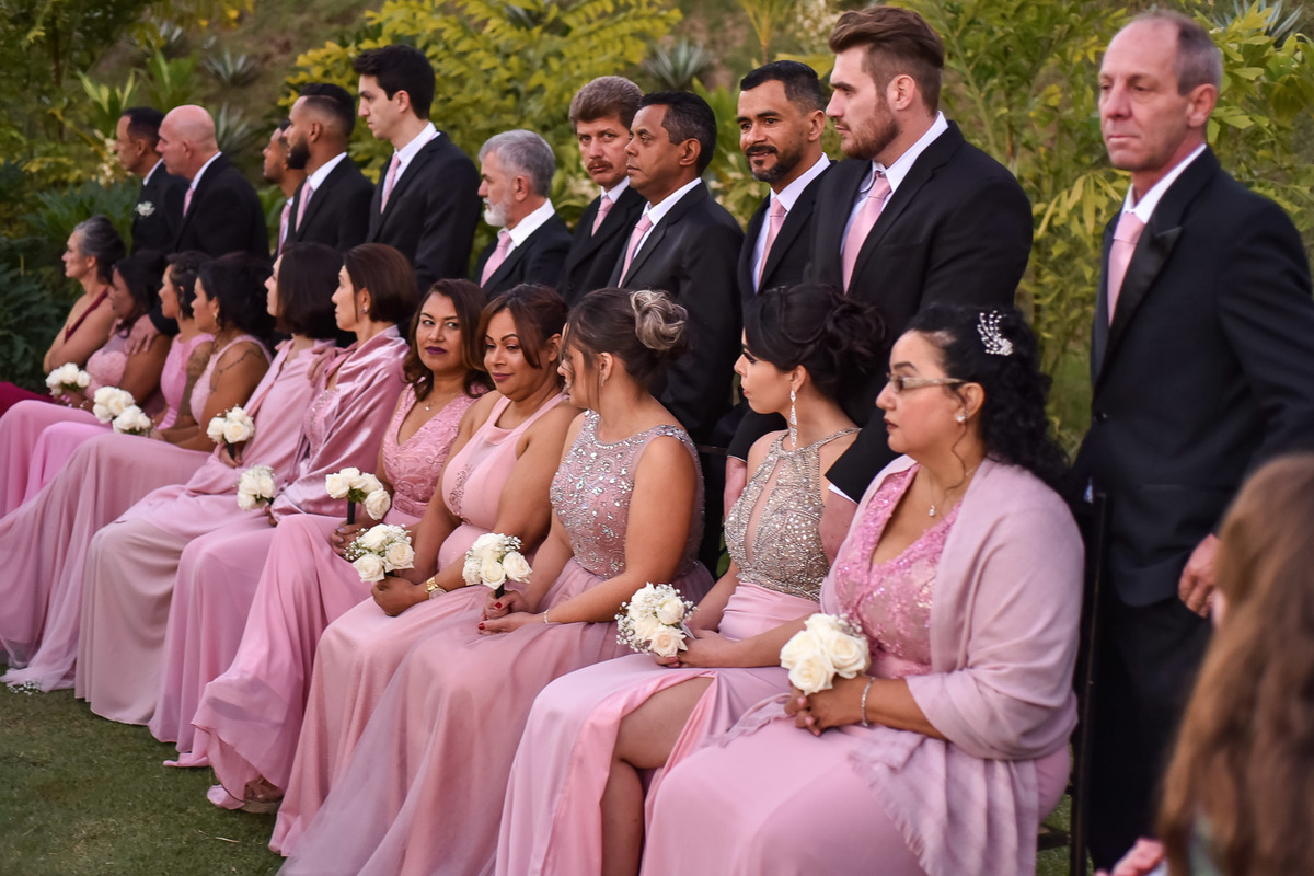 Cerimonia de casamento Malavazzi Festas Buffet. madrinhas de casamento.