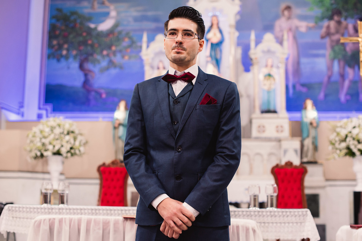 Cerimonia de casamento, igreja Paróquia Nossa Senhora da Conceição, Vestido da noiva, fotos de casamento, terno do noivo, fotografo de casamento.