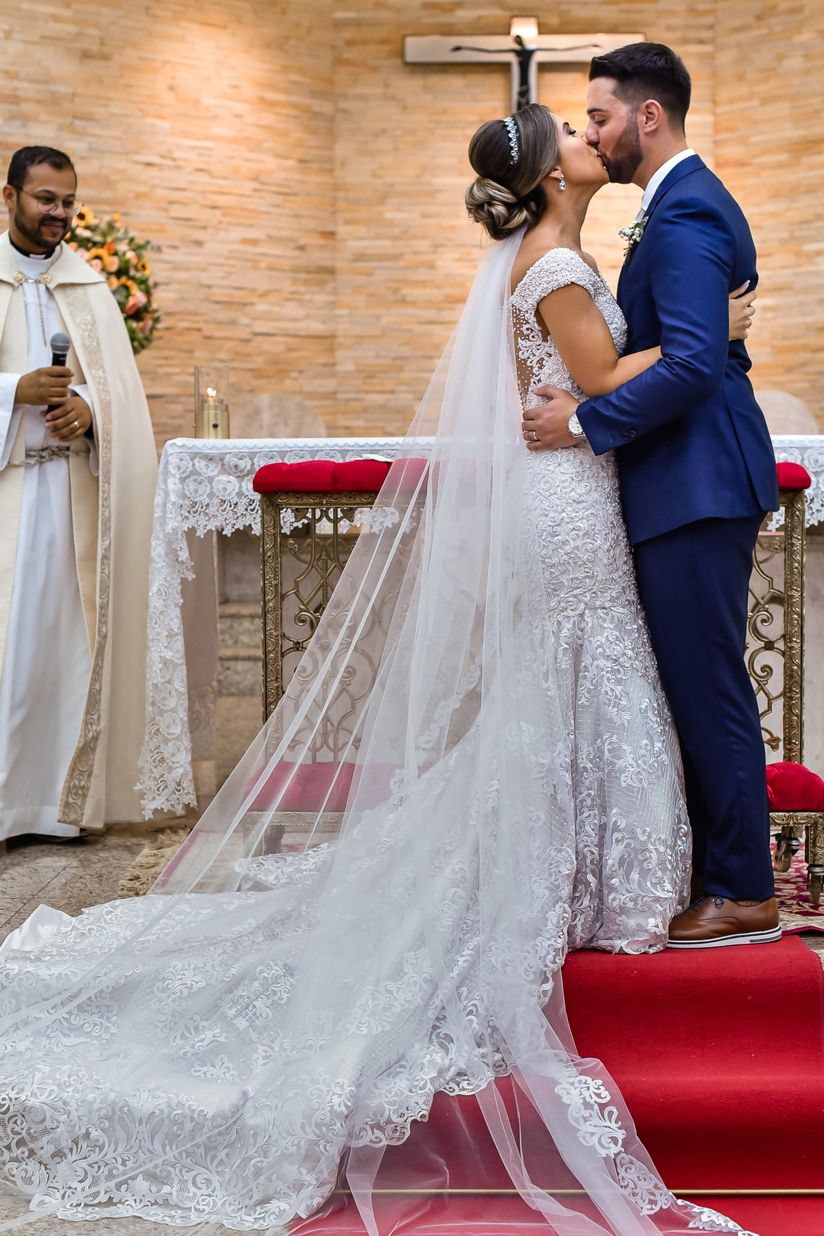 casamento, fotos casamento, Paróquia Cristo Redentor, noivos, vestido da noiva