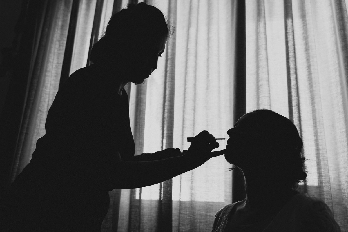 últimos retoques à noiva