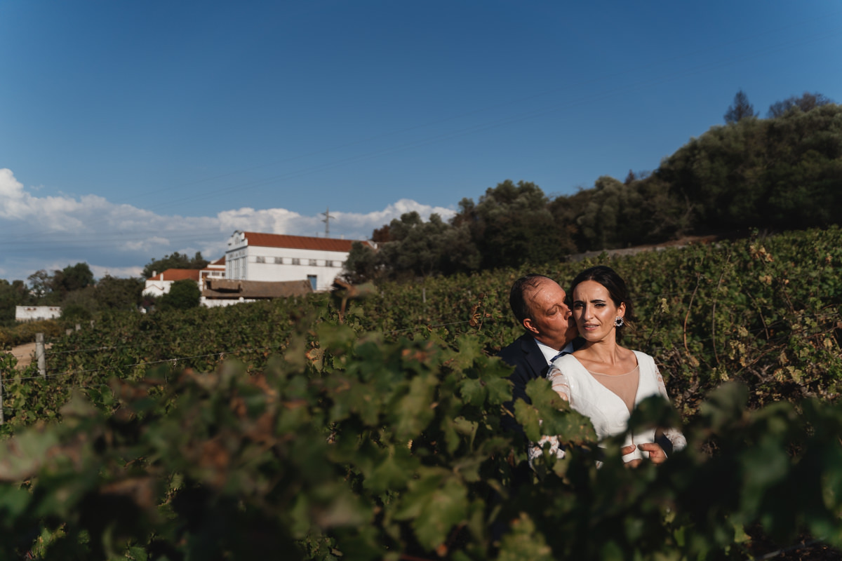 sessão dos noivos nas vinhas