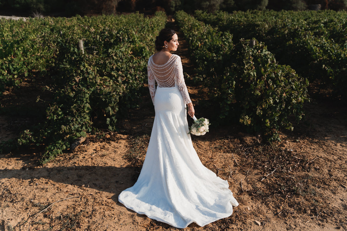 sessão dos noivos nas vinhas