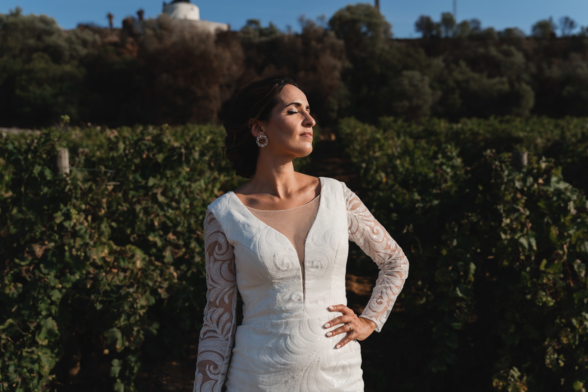 sessão dos noivos nas vinhas