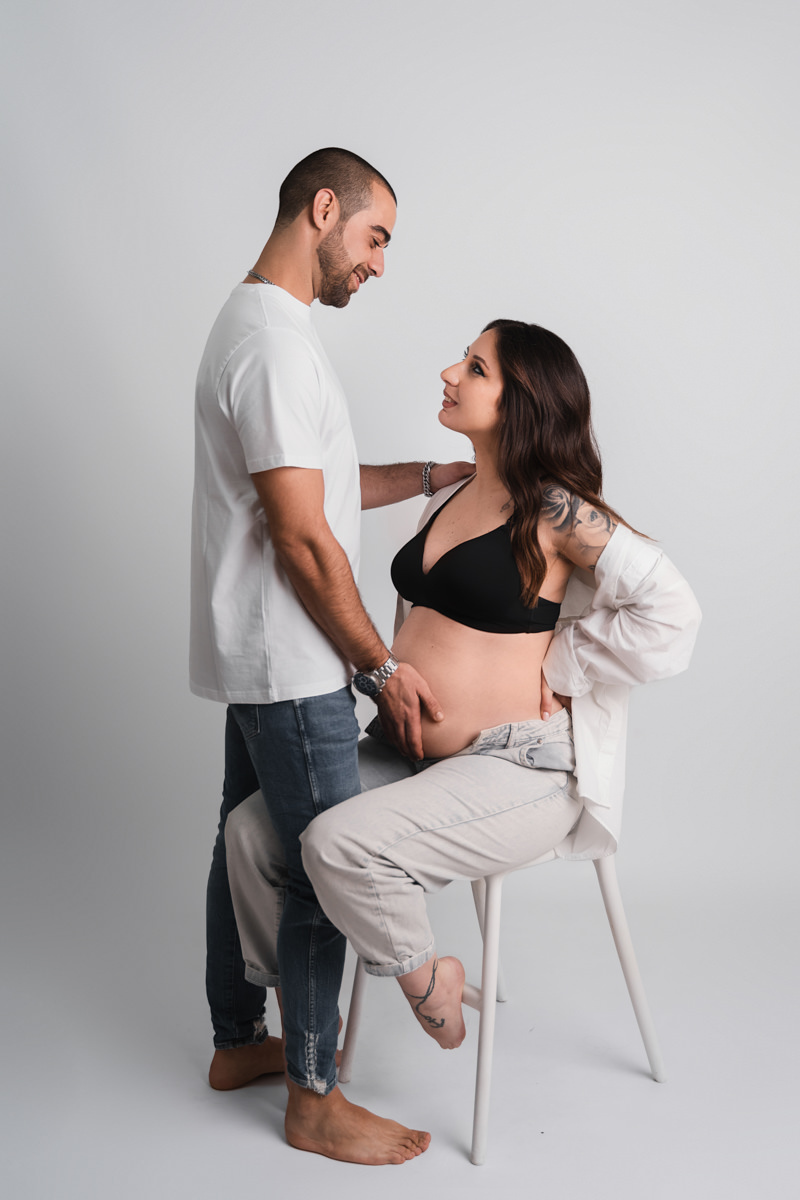 sessão grávida em estúdio