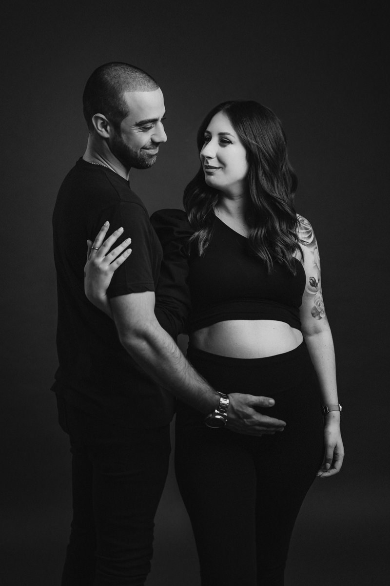 sessão maternidade em estúdio
