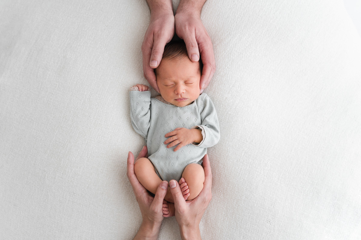 sessão fotográfica recém-nascido