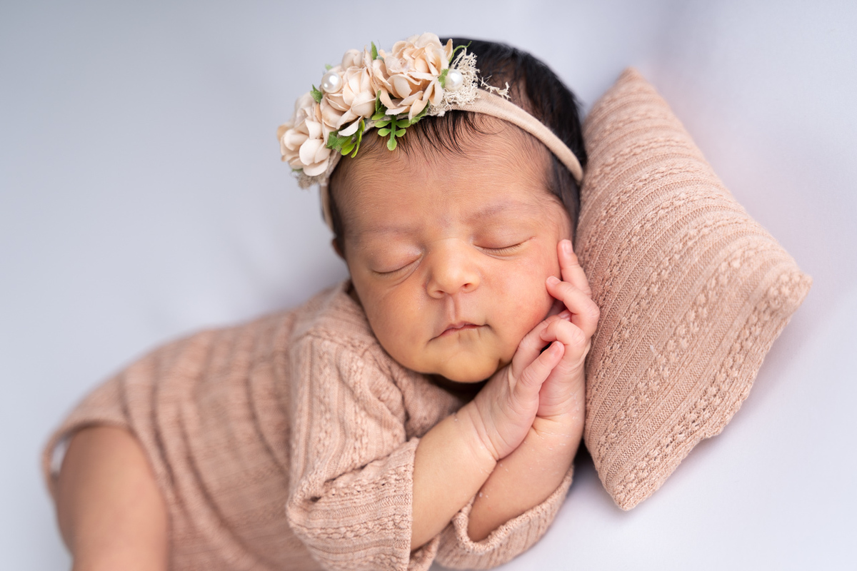 sessão fotográfica recém-nascido