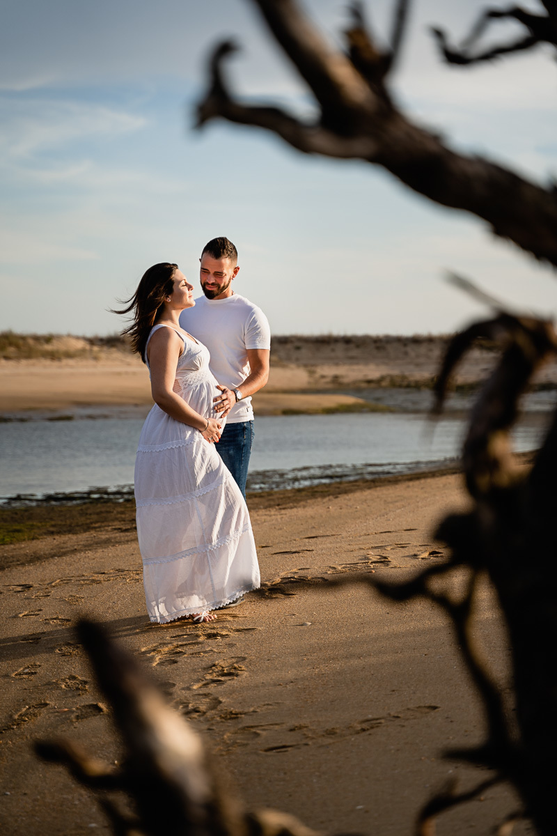 Sessão fotográfica na praia